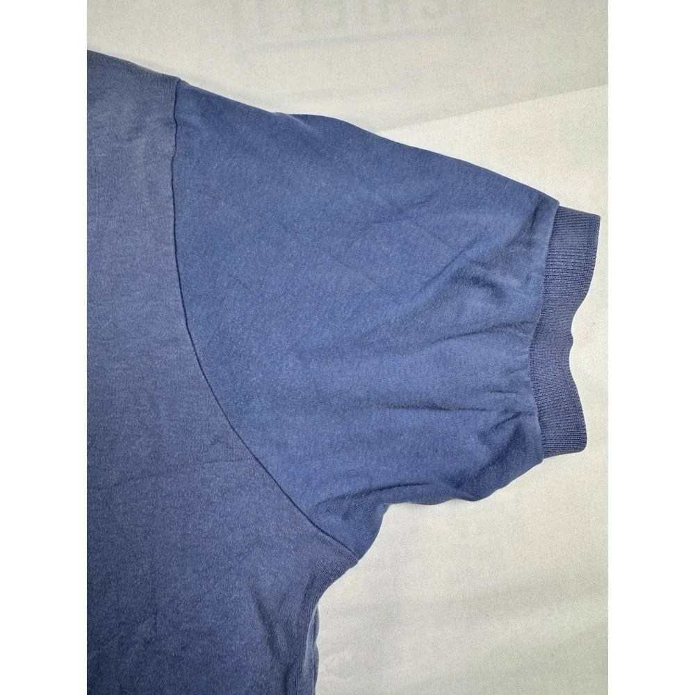 Vintage Polo Ralph Lauren Mens XL Blue Jersey Knit Polo Red Pony Faded